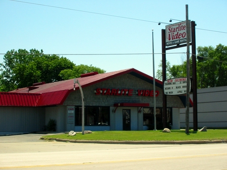 Starlite Drive-In Theatre - Video Store Across Street - Photo From Water Winter Wonderland (newer photo)